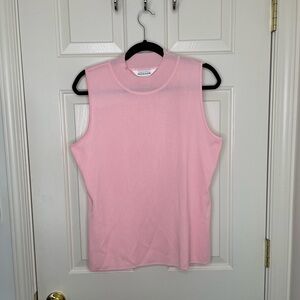 Exclusively Misook Sleeveless Knit Shell Top Pink Size L